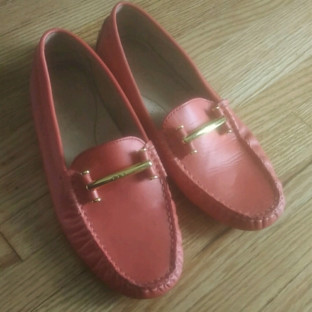 Ralph Lauren Caliana Orange Driving Moc
